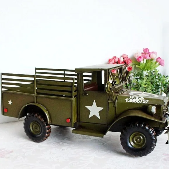CRetro WII Willys-Overland Jeep Model Home Decor, Green